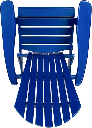 Miniatura 6 de Christopher Knight Home Hanlee Silla Adirondack plegable para exteriores, madera de acacia, azul marino