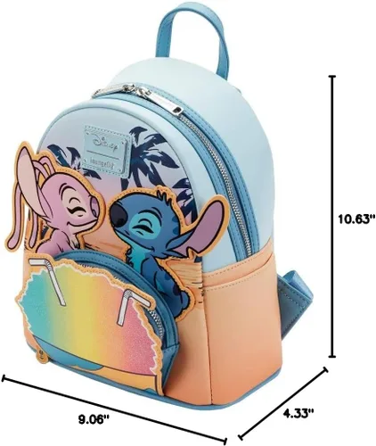 Miniatura 2 de Loungefly Disney Lilo and Stitch Snow Cone Date Night - Bolso de hombro con doble correa para mujer, Multi, Wdbk2386