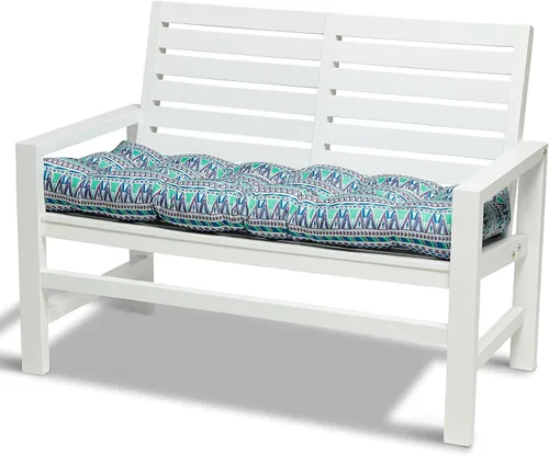 Miniatura 2 de DUCKCOVERS® Cojín de banco resistente al agua para interiores y exteriores, 42 x 18 x 5 pulgadas, color lila festival, cojín para banco de patio