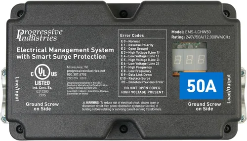 Miniatura 6 de Progressive Industries EMS-HW50C - Protector de sobretensiones para autocaravana resistente, negro, 50 amperios