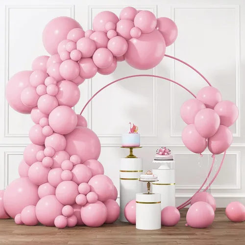 Miniatura 15 de RUBFAC Globos amarillos de diferentes tamaños, 105 piezas de 5/10/12/18 pulgadas, kit de guirnalda de globos amarillos para bodas, baby shower