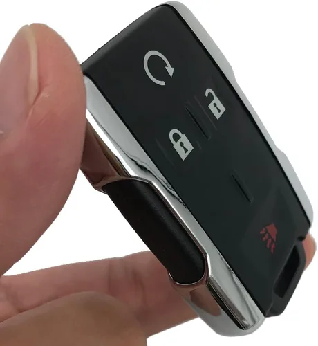 Miniatura 3 de 2 fundas de repuesto para llavero de entrada sin llave para Chevrolet Chevy Silverado Colorado/GMC Sierra Canyon 2014 2015 2016 2017 (plateado)