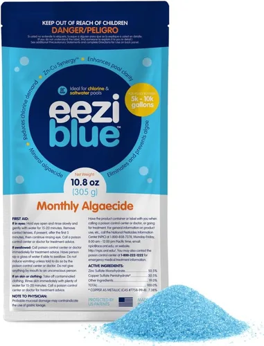 Miniatura 11 de Algicida mensual para piscina, algicida de piscina para piscina enterrada y piscina sobre el suelo, tratamiento mensual efectivo para prevenir