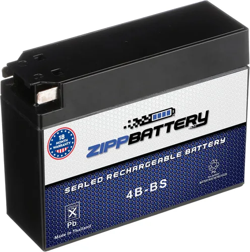 ZIPPBATTERY YTX4B-BS 12V 40 CCA AGM – Batería de 2Ah libre de mantenimiento para scooter, mini ATV, bicicleta de bolsillo – Terminal de pestaña –