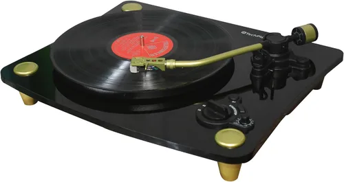 Miniatura 7 de TechPlay Ghost, Tocadiscos de 2 velocidades accionado por correa con transmisión Bluetooth. Se conecta de forma inalámbrica a tus altavoces Negro