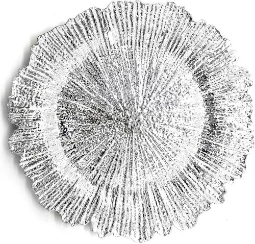 Miniatura 6 de allgala Paquete de 6 platos base redondos de gran calidad de 13 pulgadas - Plata cepillada - HD80322