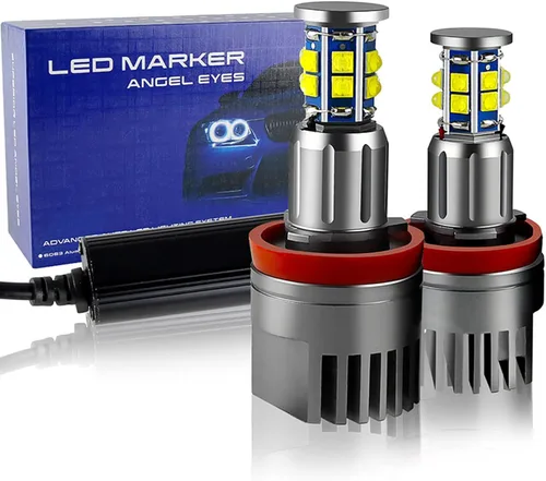 Miniatura 10 de H8 LED Focos de ojos de ángel con halo Compatible para BMW E60 E61 E63 E64 E70 E90 E92 E70 E71 E82 E87 E89 1 3 5 Series X5/6 Z4/7 Lámpara de xenón