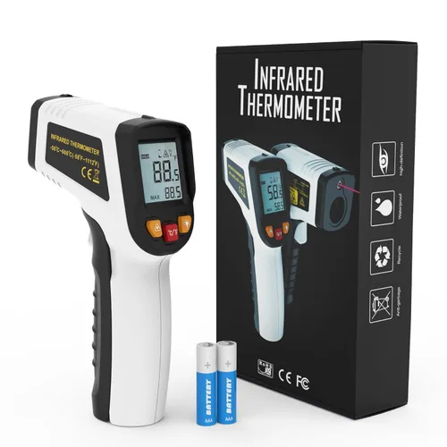 Miniatura 8 de KNINE OUTDOORS Termómetro infrarrojo láser, pistola de temperatura, -58 ℉ a 1112 ℉, enfoque láser único, relación distancia a punto 12:1