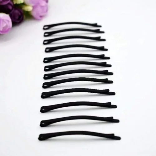 Miniatura 3 de 100 pinzas negras para el pelo, accesorios de herramientas de peinado, unisex (grueso)