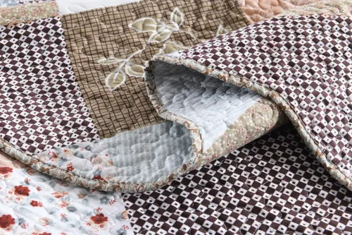 Miniatura 5 de Travan Juego de Edredón de 3 Piezas Tamaño King Colcha Acolchada Ligera Juego de Cubrecama Reversible con Estampado Floral Juego de Ropa de Cama