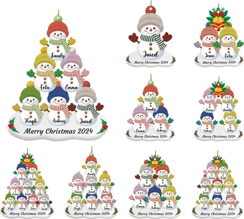 Miniatura 12 de Adorno de Navidad personalizado 2025 con tu foto, adorno de cara personalizada con foto 2D de acrílico para decoración de árbol de Navidad, Adorno