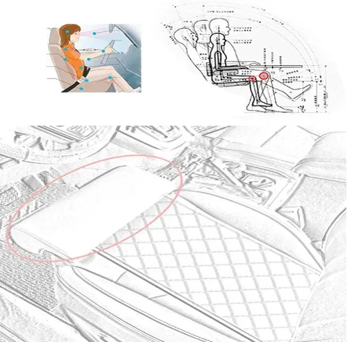 Miniatura 5 de WZFANJIJ Car Seat Cushion,Car Leg Support Pillow,Long-Distance Driving Artifact, Leg Rest Extended Cushion,for Most Cars (Universal Size) Travel