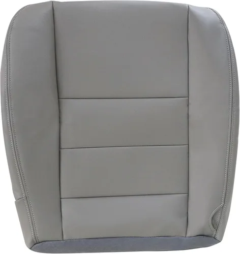 GXARTS Funda de Asiento de Cuero Inferior del Lado del Conductor Gris Pedernal Mediano Compatible con Ford F250 F350 F450 F550 Lariat XLT 2002 2003