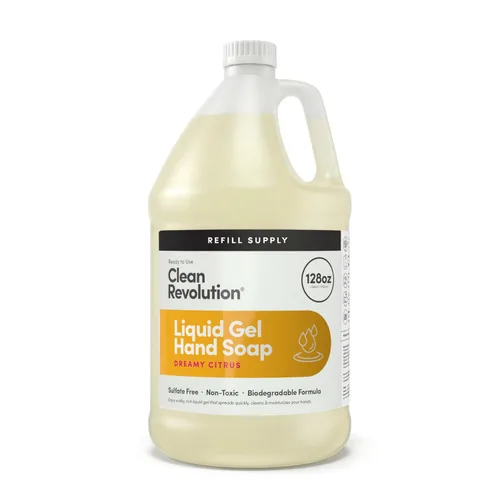 Miniatura 44 de Clean Revolution Jabón de manos en gel líquido, líquido sedoso rico, espuma rápida, enjuague rápido, contiene aceites esenciales reales