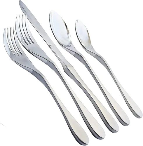 Miniatura 2 de Juego de cubiertos originales de cubertería de KnorK, 20 piezas (servicio para 4), plata duo Servicio para 4