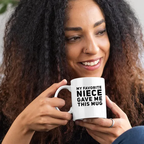 Miniatura 6 de Panvola Mi sobrina favorita me regaló esta taza Divertida Regalos Para Tías Y Tíos Celebración De Cumpleaños La Mejor Tía Apreciación Taza De Café