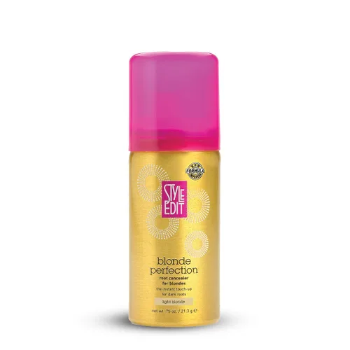 Style Edit Spray de retoque de raíces de tamaño de viaje, color temporal para raíces grises y cabello adelgazante, calidad de salón, corrector de