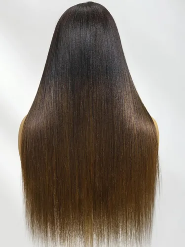Miniatura 6 de UNICE Yaki - Pelucas de cabello humano lacio con encaje frontal 13x4, con cordón, Pre-Todo, sin pegamento, peluca de cabello humano frontal