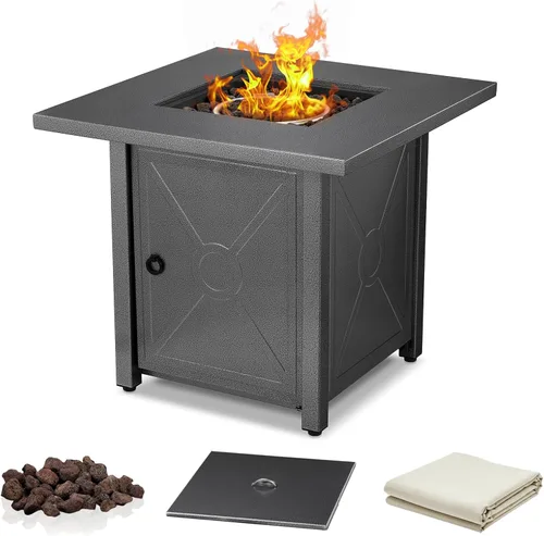 Miniatura 8 de R.W.FLAME Fogata de propano portátil sin humo de 19 pulgadas, 50000 BTU, cuenco de fuego para exteriores con rocas de lava y bolsa de transporte