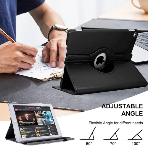 Miniatura 4 de Funda giratoria para iPad de 9.7 pulgadas 2018 2017 / Funda para iPad Air 2 - Funda protectora con soporte giratorio de 360 grados y función