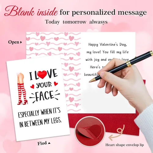 Miniatura 4 de PETCEE Divertida tarjeta de San Valentín para él, marido, novio, tarjetas de San Valentín traviesas y sucias para hombres y adultos, tarjeta