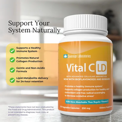 Miniatura 6 de Vital C-LD - Vitamina C liposomal mejorada - Cápsulas de 530 mg - 120