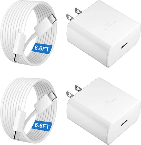 Miniatura 25 de Cargador súper rápido Samsung USB-C de 45 W tipo C de 8 pies, cable de carga rápida con bloque de cargador de pared de teléfono Android para Samsung