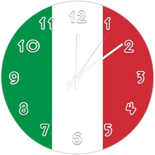 Miniatura 14 de Kosovo - Reloj de pared redondo con bandera de Kosovo, silencioso, sin tictac, para cocina, dormitorio, oficina, decoración interior del hogar