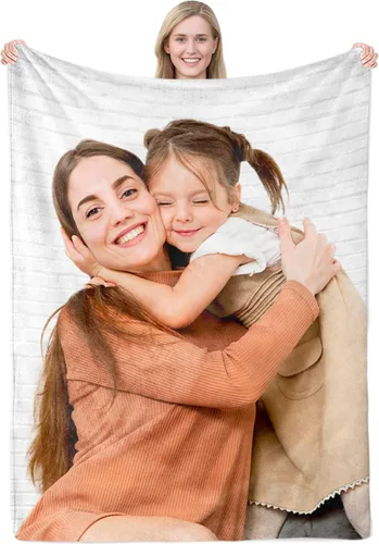Miniatura 8 de MeMoShe Manta personalizada para el día de la madre, regalos de hija, hijo, manta personalizada con fotos, regalos para mamá, mujeres, regalos