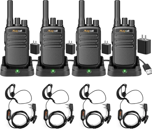 Miniatura 14 de Walkie Talkies MC-180 - Paquete de 2 unidades para adultos de largo alcance recargable de 2550 mAh, radios portátiles FRS bidireccionales, radios