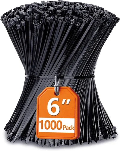 Miniatura 20 de ANOSON - Bridas de varios tamaños (4 + 6 + 8 + 12 pulgadas), paquete de 400 bridas negras, bridas de alambre resistentes a los rayos ultravioletas