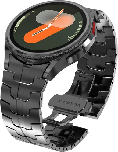 Miniatura 15 de WINGLE Compatible con Galaxy Watch 8/8 Classic Band para hombre, acero inoxidable, Samsung Galaxy Watch 8 Band de 1.732 in, 1.575 in, 1.811 in