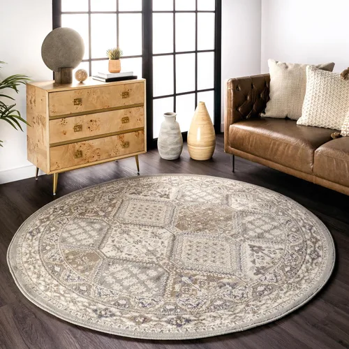 Miniatura 14 de nuLOOM Alfombra de Área Becca Tradicional con Diseño de Azulejos 2x3, Beige, Diseño Transicional Desvanecido, Resistente a las Manchas, Para