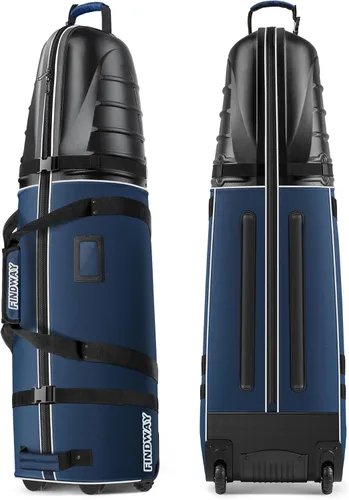 Miniatura 8 de Findway Bolsas de viaje de golf para aerolíneas con ruedas, Oxford resistente 1680D y ABS funda rígida para proteger palos de golf, ligeras
