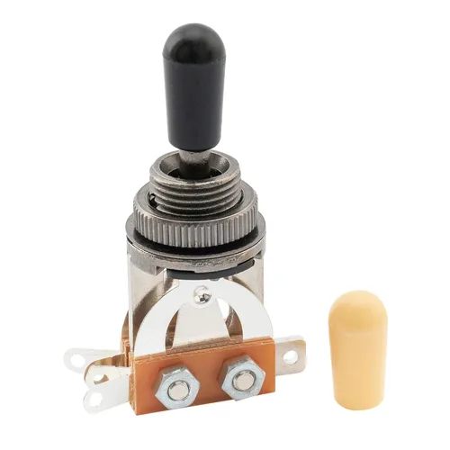 Miniatura 12 de Musiclily Interruptor de palanca métrico de 3 vías para guitarra eléctrica Epiphone Les Paul, parte superior negra con punta negra