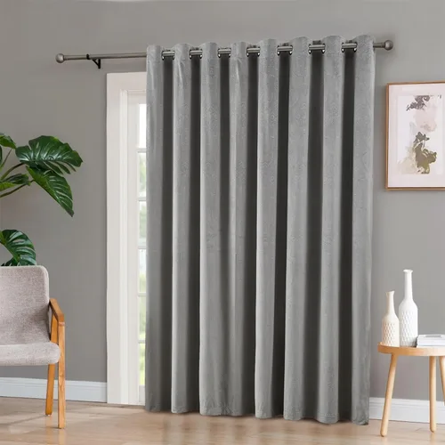 Miniatura 9 de Warm Home Designs Cortinas de terciopelo beige suave con diseño de damasco en relieve de 84 pulgadas de largo. Cortinas opacas de terciopelo