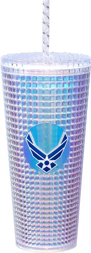 Miniatura 2 de Spoontiques Harry Potter Vaso de diamantes, 20 oz - Vaso texturizado con pajita, aislamiento de doble pared, sin BPA - Gryffindor