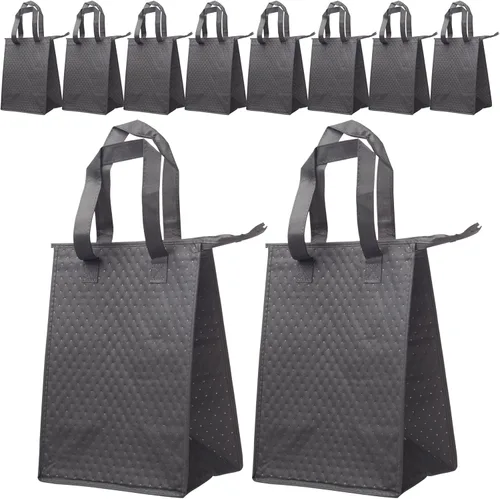 Miniatura 12 de DISCOUNT PROMOS Juego de 10/50/100 bolsas de almuerzo con aislamiento con cremallera, paquete personalizado a granel perfectas para el trabajo