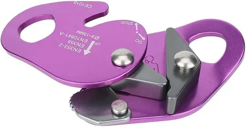 Miniatura 3 de Cuerda de escalada para frenar y frenar, cuerda de agarre, engranaje de pico para montañismo, diámetro adecuado, cuerda de 0.354-0.512 in (morado)
