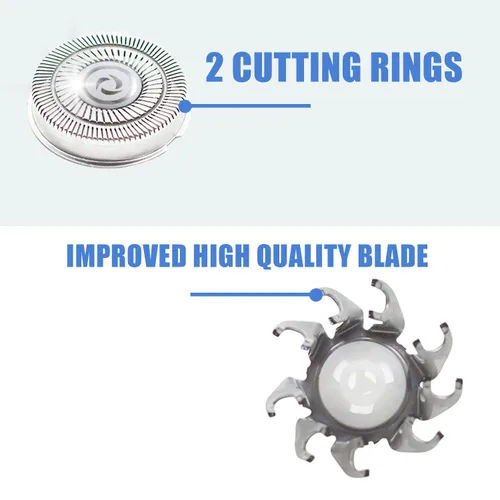 Miniatura 5 de Cuchillas de repuesto para afeitadora Skul Shaver Pitbull Gold PRO, cabezales de repuesto para afeitadora Pitbull Platinum Pro (1 juego (4 cuchillas)