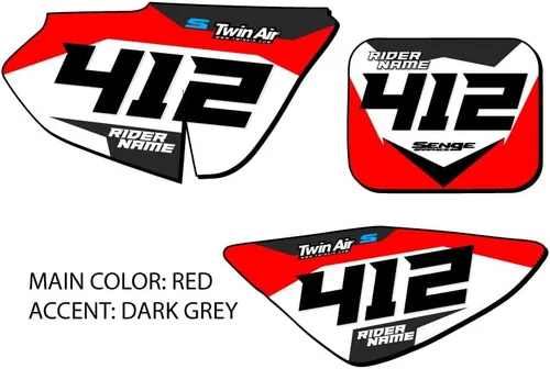 Miniatura 2 de 2004-2012 CRF 50F SG63 Custom MX matrículas Senge Graphics Kit compatible con Honda