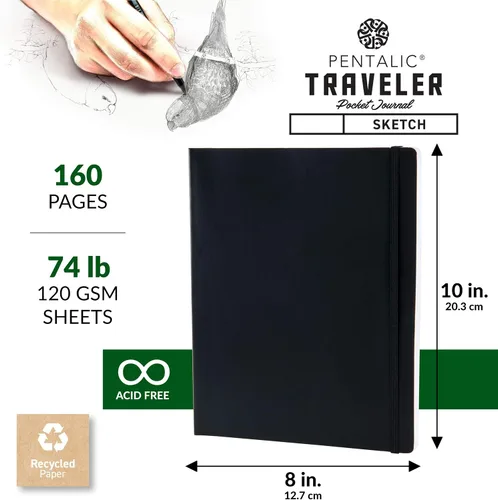 Miniatura 3 de Cuaderno de bocetos Travelers Dot Grid Pentalic Art, libre de ácidos