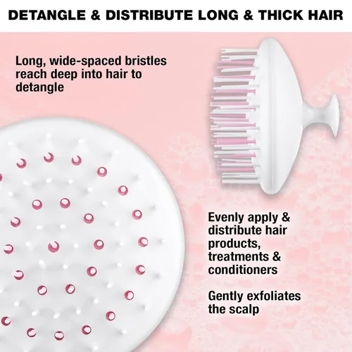 Miniatura 2 de Conair Cepillo para desenredar y tratar el cuero cabelludo para cabello largo y grueso