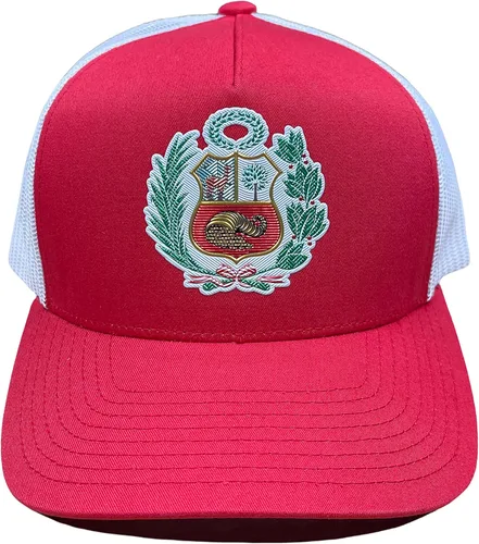 Miniatura 2 de PeruCoUSA Gorra Peru Escudo - Gorra de malla de camionero ajustable - Gorras de Peru