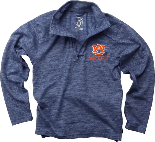 Miniatura 27 de Wes and Willy Camiseta de manga larga con cremallera de 1/4 para niños, para fanáticos de los deportes universitarios, de hilo nublado