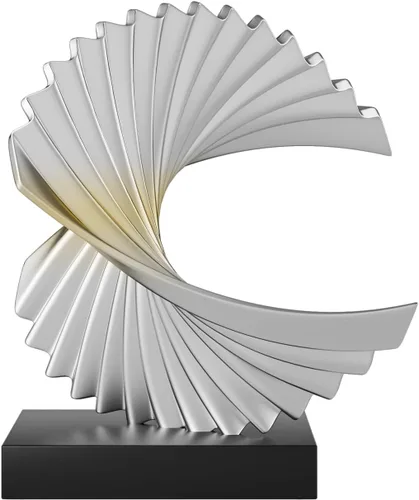 Miniatura 11 de Estatua abstracta para decoración del hogar, escultura de escritorio de oficina para hombres, adorno creativo de línea redonda para estantería