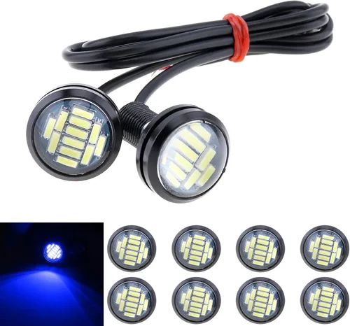 Miniatura 9 de 10 unids 0.709 in coche Eagle Eye DRL Led diurna Correr luces LED 12V copia de seguridad reversa señal de estacionamiento lámparas de automóviles