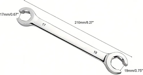 Miniatura 2 de Utoolmart Llave de tuerca acampanada, 0.669 in x 0.748 in métrica doble extremo abierto, 1 unidad 1pcs