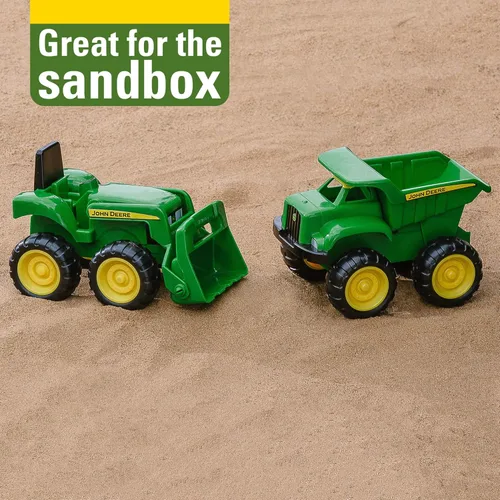 Miniatura 4 de TOMY - Juego de vehículos John Deere – Incluye camión volquete y tractor de juguete con cargador para caja de arena, juguetes para exteriores