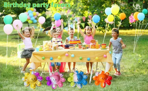 Miniatura 4 de Paquete de 24 juguetes divertidos de pulpo, pequeño regalo de verano, único, miniobjeto surtido, juguetes para niños, estudiantes, regalos